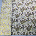 Tessuto strutturato jacquard fiore marrone